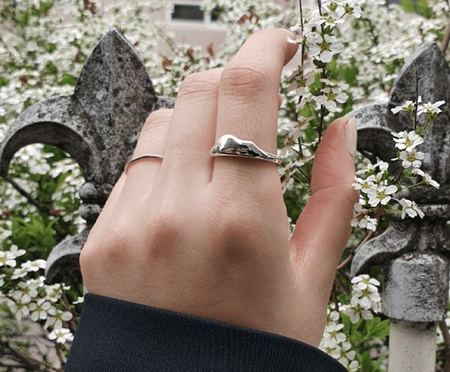 一点物本物ピーコック天然黒蝶真珠&スターリングシルバーリング12.5号