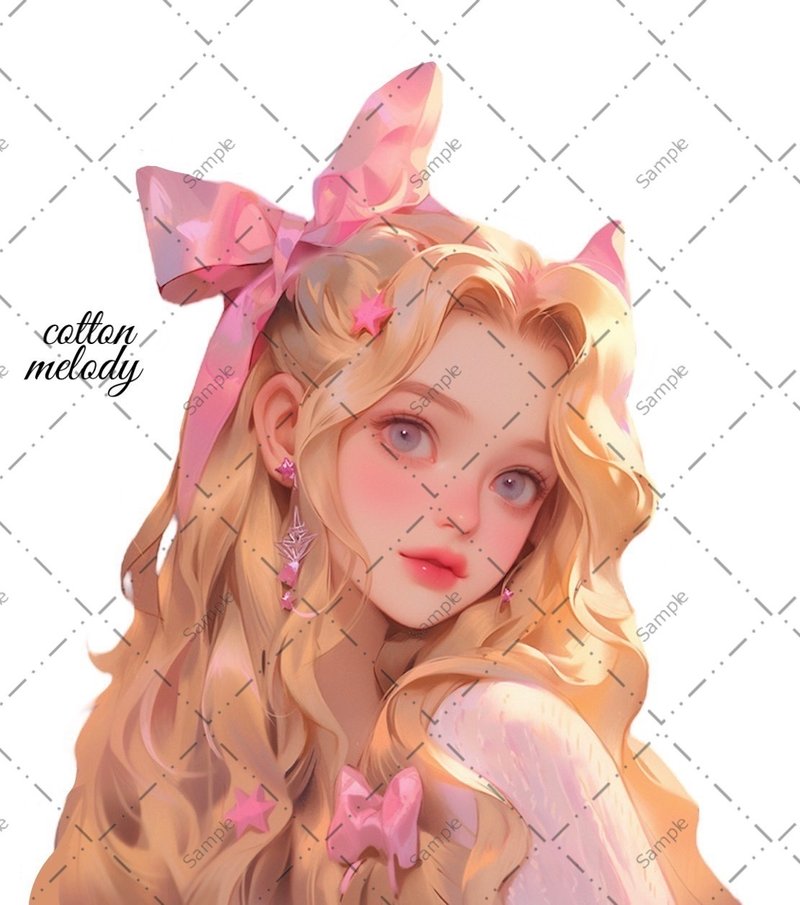 original sticker no.23 人物ステッカー オリジナルステッカー 人物ステッカー 女の子ステッカー オリジナル人物ステッカー - 貼紙 - 紙 