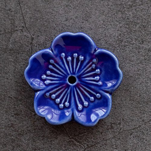 HBF Store diseno Living 陶瓷線香香座 - 櫻花型 深藍色