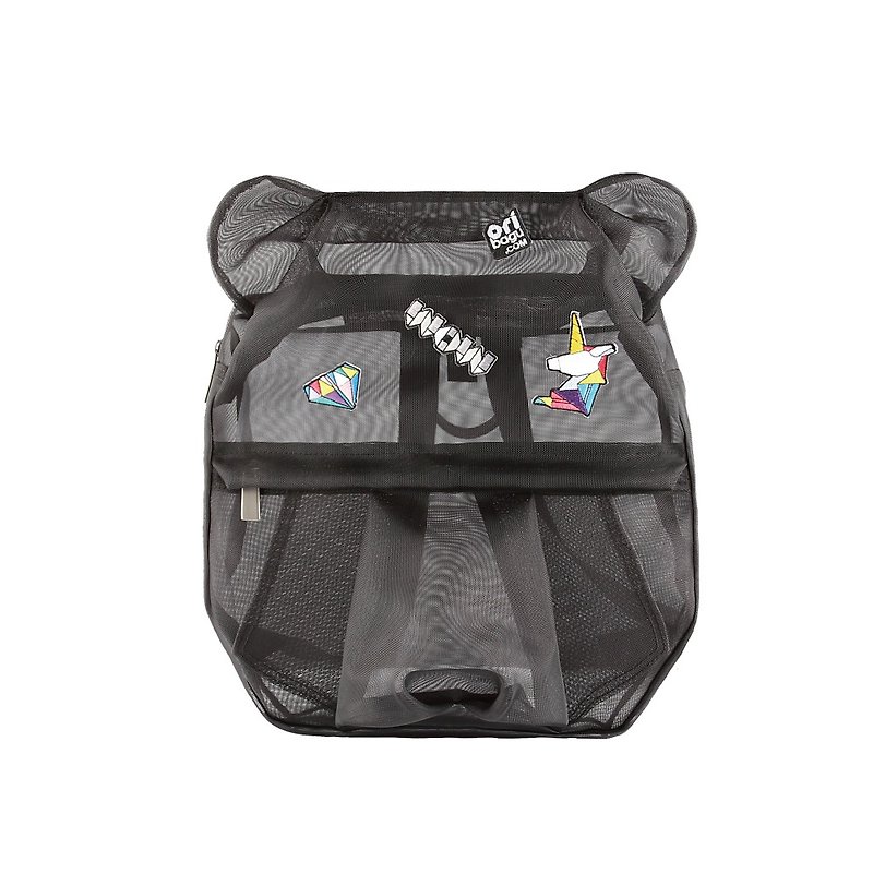 Black mesh bare backpack - Backpacks - Other Man-Made Fibers Black