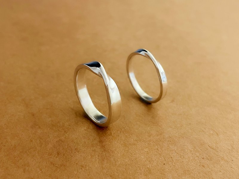 Mobius/Sterling Silver Rings/Couple Rings/Customized Products/Handmade Experience/Handmade Metalworking - General Rings - Sterling Silver 