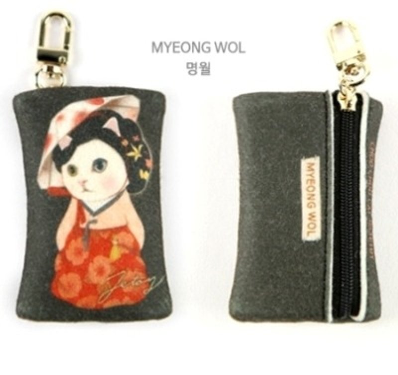 JETOY, sweet cat purse Keychain _Myong wol (J1602112) - Keychains - Wool Multicolor