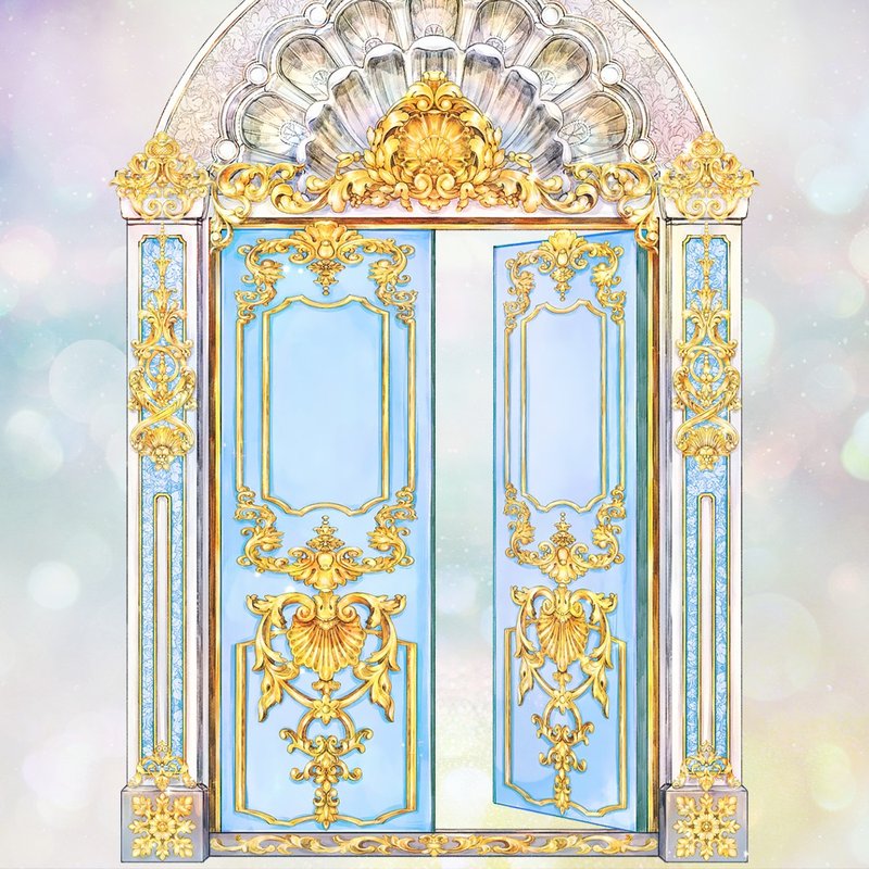 Cinderella Castle Gate Sticker (12color) - สติกเกอร์ - กระดาษ 