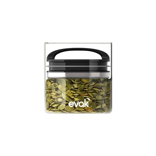 Prepara 沛樂生活 EVAK 密封儲物罐 Compact 系列/玻璃/亮面把手 (1號) - 468ml