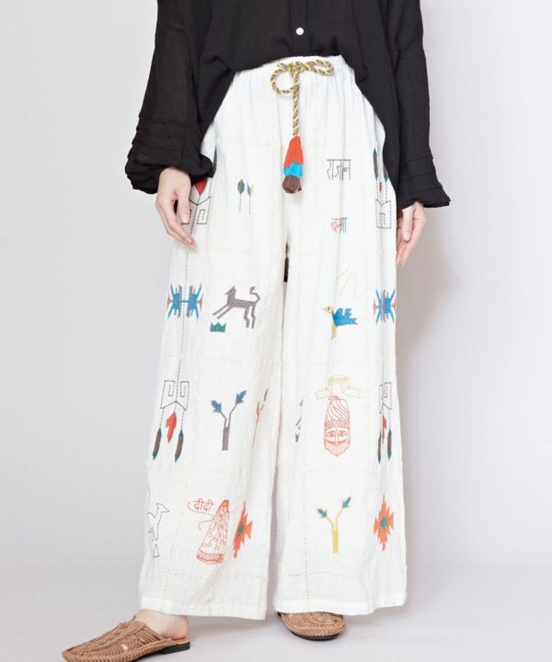 【熱門預購】拉賈斯坦刺繡長褲 (3色) ILL-5203 - 女長褲 - 棉．麻 