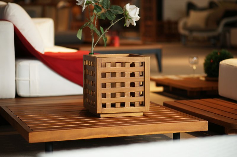 Teak candle holder - Candles & Candle Holders - Wood Brown