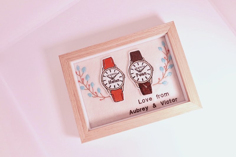 Three-dimensional version-your story embroidery photo frame-bag background design - Items for Display - Thread 