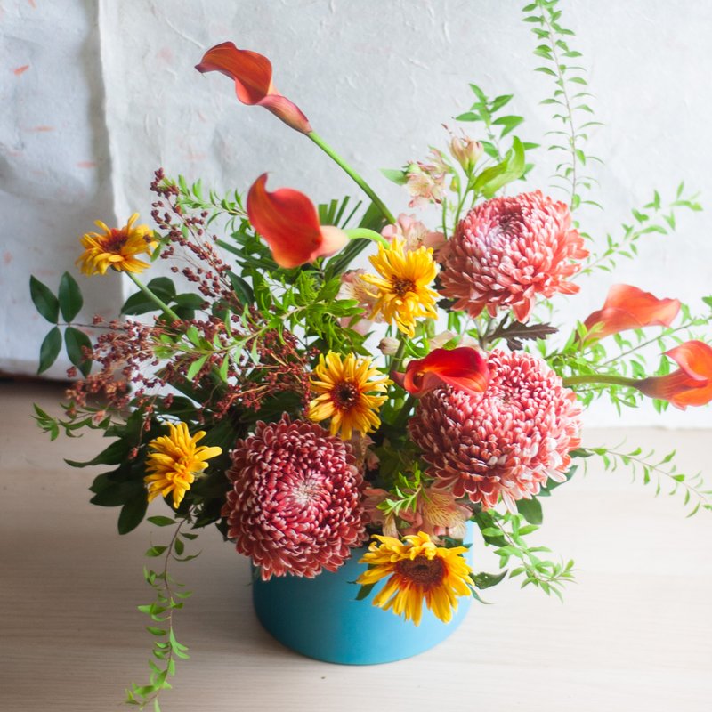 草原微風花禮盒 | 鮮花桌花 | 鮮花花禮 | 開幕送禮 | 可客製 - 乾燥花/永生花 - 植物．花 多色