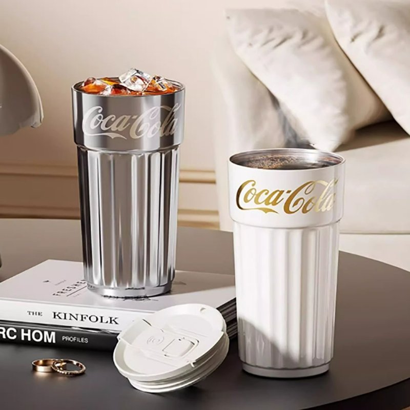 [Free Shipping] GERM Coca-Cola Thermos Cup Coffee Cup Girls Portable High-value Straw Water Cup - กระบอกน้ำร้อน - วัสดุอื่นๆ หลากหลายสี