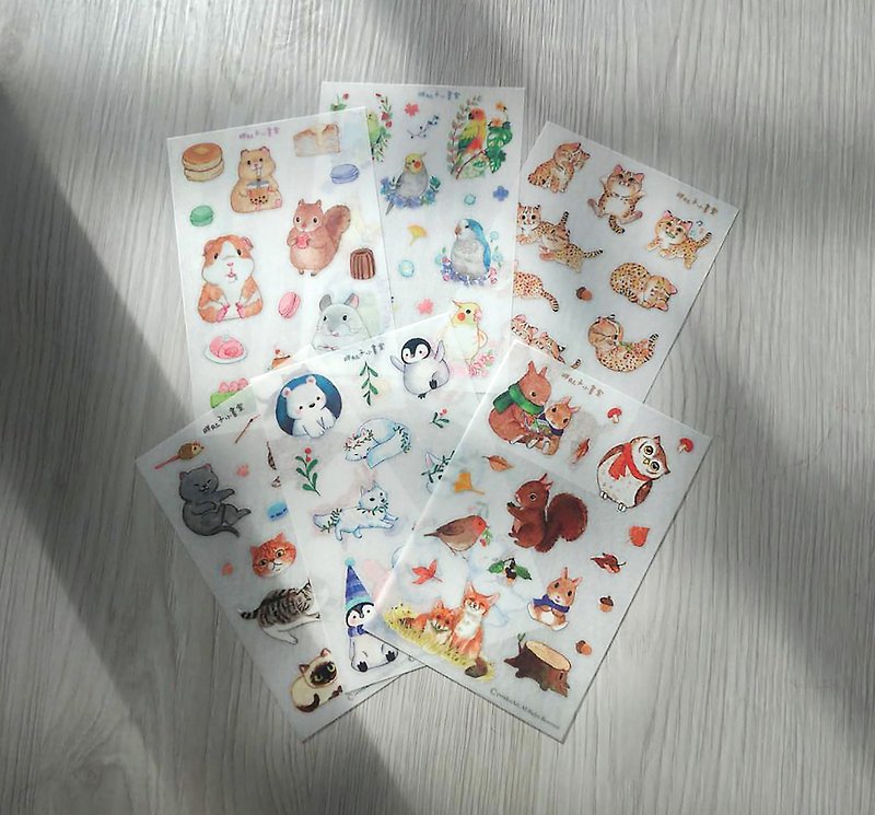 Animal Transfer Stickers - Fat Belly Studio - Stickers - Paper 