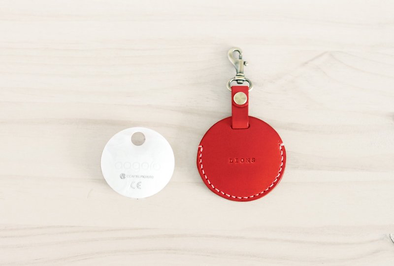 Gogoro Hook Keychain Leather Sleeve | Red - ที่ห้อยกุญแจ - หนังแท้ สีแดง