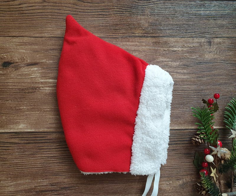 Baby Elf warm sherpa strappy hat - Baby Hats & Headbands - Cotton & Hemp Red