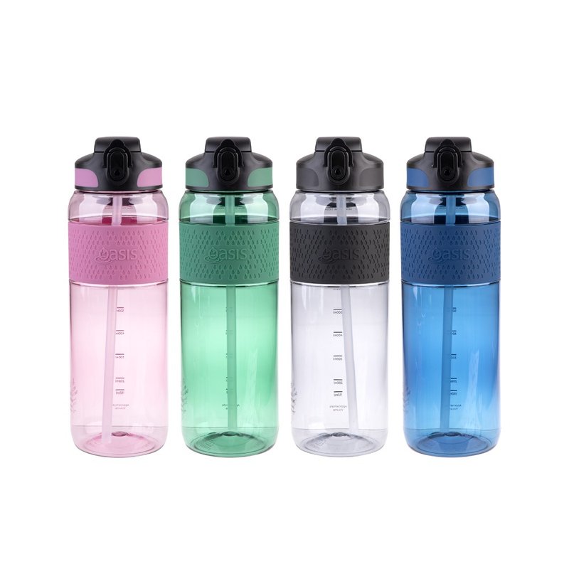 Oasis Tritan 彈蓋吸管運動水瓶 1000ml - 水瓶/水壺 - 環保材質 多色