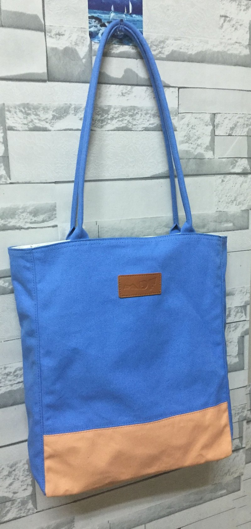 MDF casual canvas shoulder bag - Handbags & Totes - Cotton & Hemp Blue