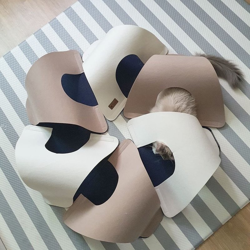 //貓的躲貓貓//變形金剛之三角隧道貓咪玩具 - 貓/狗玩具 - 聚酯纖維 