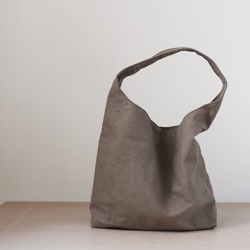 Moss Stone washed shoulder bag - Messenger Bags & Sling Bags - Cotton & Hemp Green