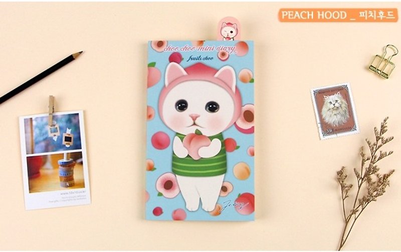 Jetoy, 甜蜜貓 水果 DIY 月曆 計劃本_Peach choo J1712103 - 筆記簿/手帳 - 紙 粉紅色