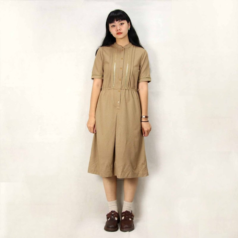 Tsubasa.Y Ancient House 004 linen advocates vintage dress, dress skirt - ชุดเดรส - ผ้าฝ้าย/ผ้าลินิน 