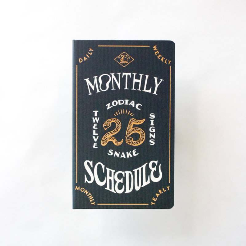 CHALKBOY 2025 Schedule Book (White) - สมุดบันทึก/สมุดปฏิทิน - กระดาษ สีดำ