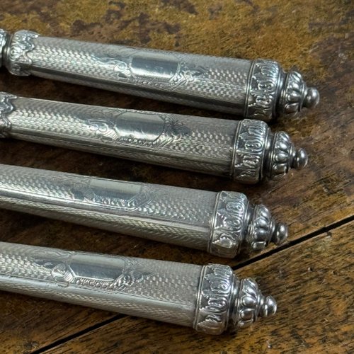 フランスアンティーク　スターリングシルバー　カトラリーセット 50562-コレクターズアンティークフランス製スターリングシルバー