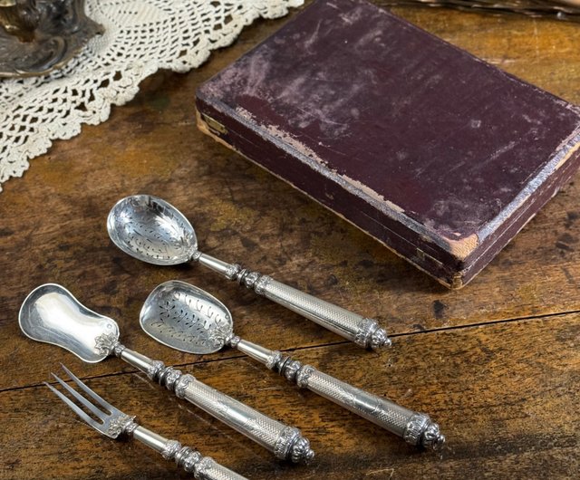 フランスアンティークスターリングシルバーカトラリーセット