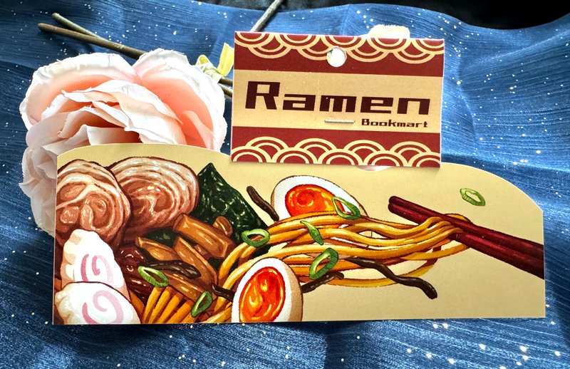 Food Illustration Bookmark - Ramen - ที่คั่นหนังสือ - กระดาษ สีเหลือง