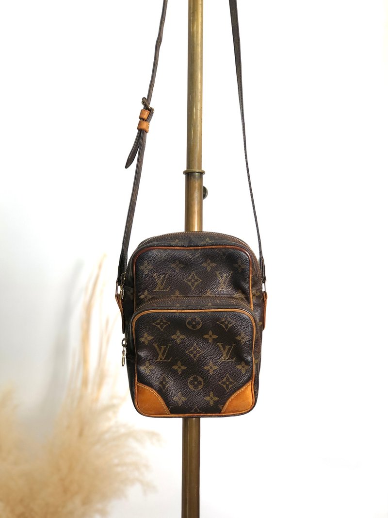 【 日本直送　名牌中古包 】LOUIS VUITTON ルイヴィトン モノグラム ショルダーバッグ ブラウン PVC レザー アマゾン ps7m36 - 側背包/斜背包 - 防水材質 咖啡色