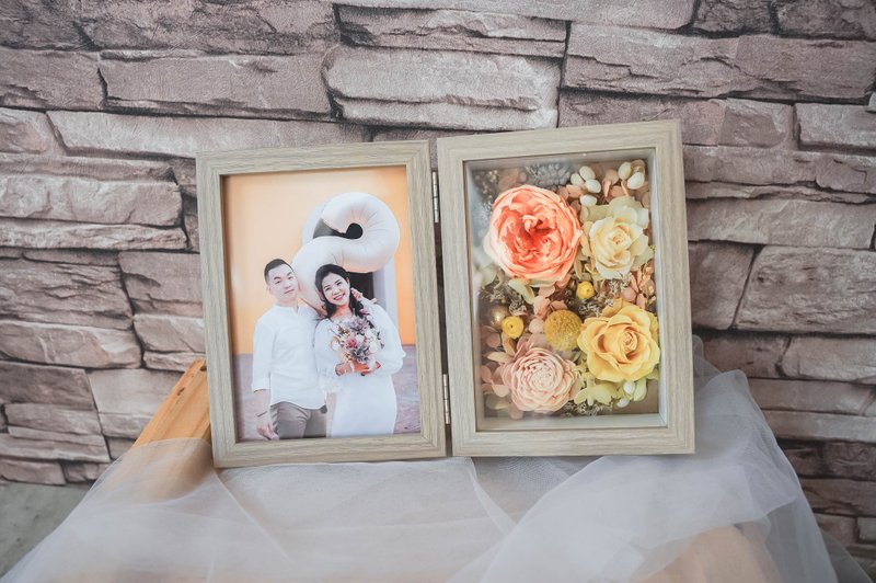 [Flower Plant] 7-inch everlasting photo frame flower Mother's Day Valentine's Day Graduation Gift - Dried Flowers & Bouquets - Plants & Flowers 