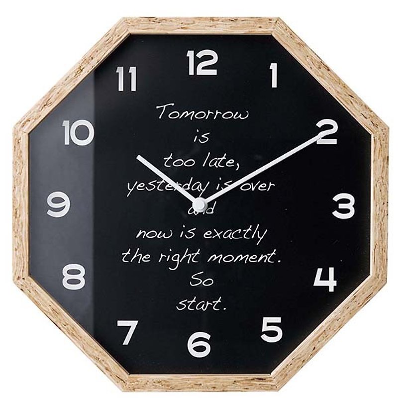 Balheary- Black/Whiteboard Silent Clock Wall Clock (Black) - นาฬิกา - ไม้ สีดำ