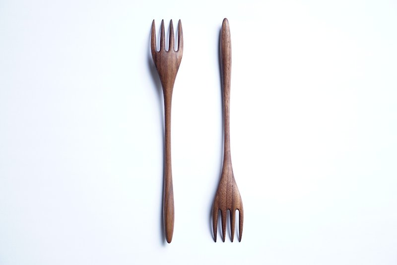 Wooden Fork, size Large, Walnut - Cutlery & Flatware - Wood Brown