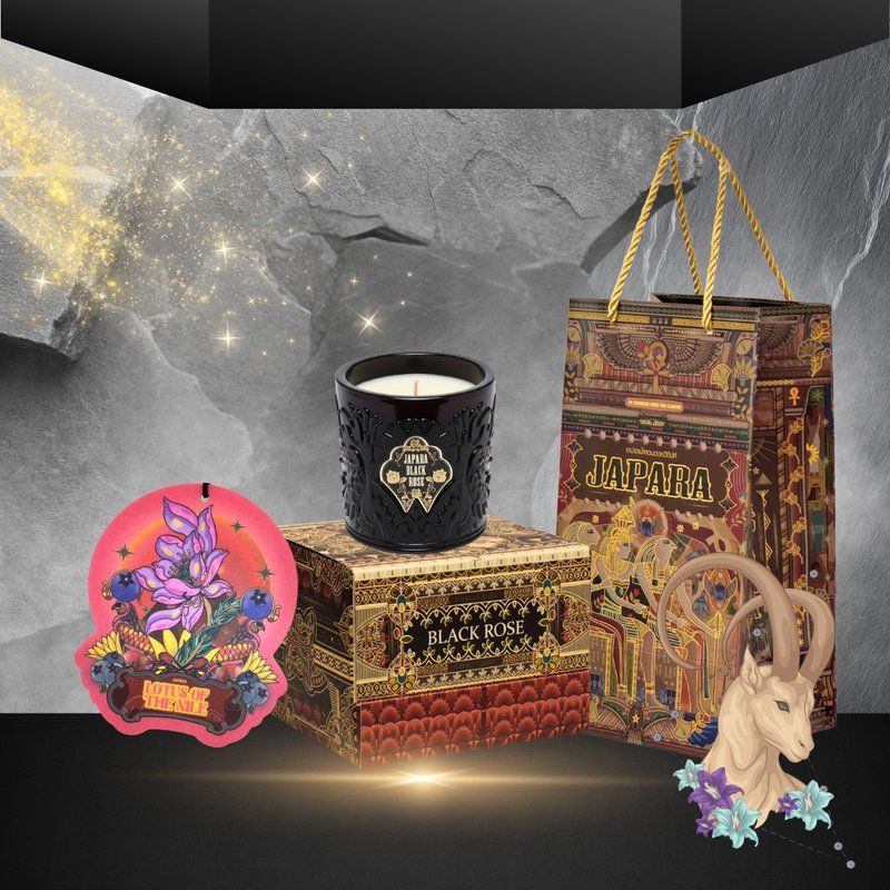 【Capricorn Birthday Gift / Scented Sachet】Black Rose Candle | 60g Scented Candle for Relaxing and Comfortable Aroma - เทียน/เชิงเทียน - วัสดุอื่นๆ 