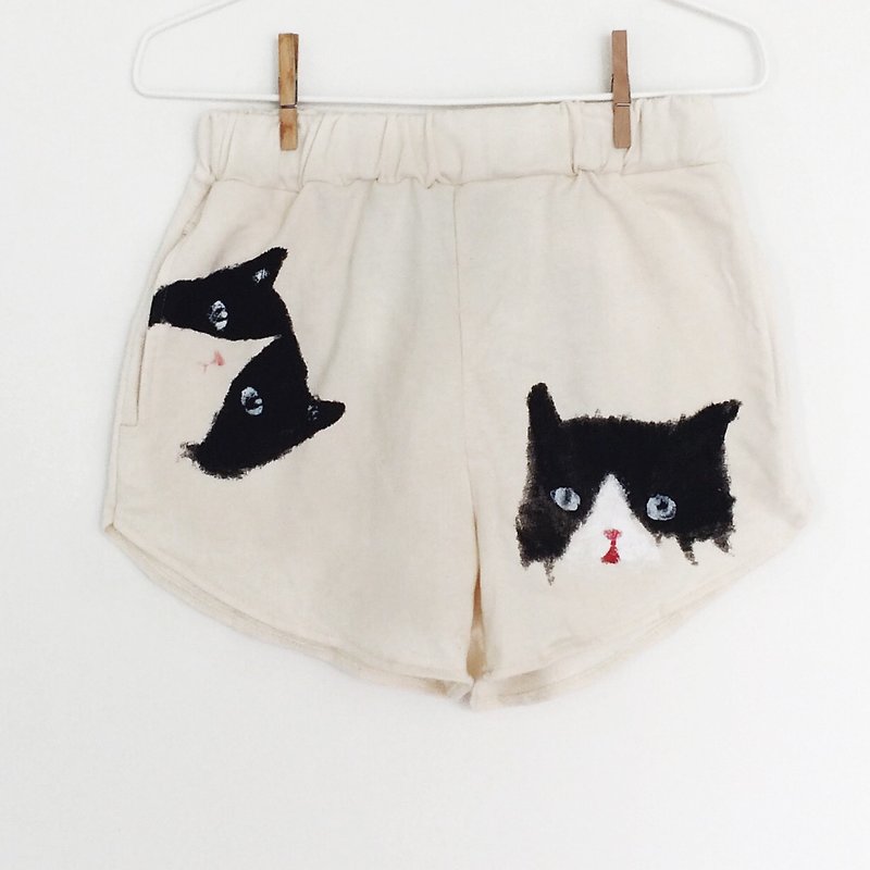 cat cat cat shorts - Women's Shorts - Cotton & Hemp 