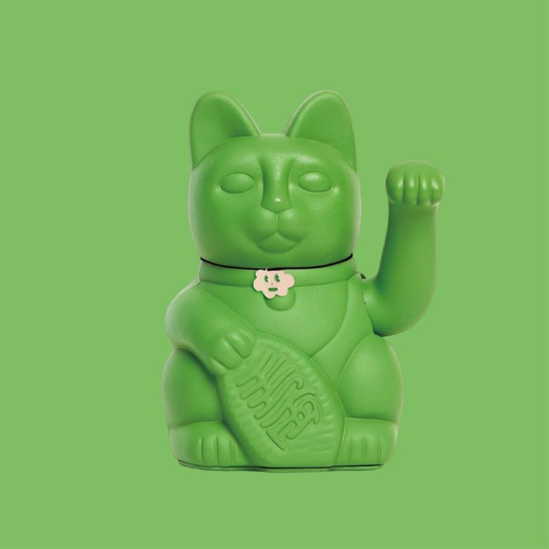 【Diminuto Cielo 招財貓】 Tiny Sky 幸運招財貓 - 浩克綠 18CM - 玩偶/公仔 - 其他材質 綠色