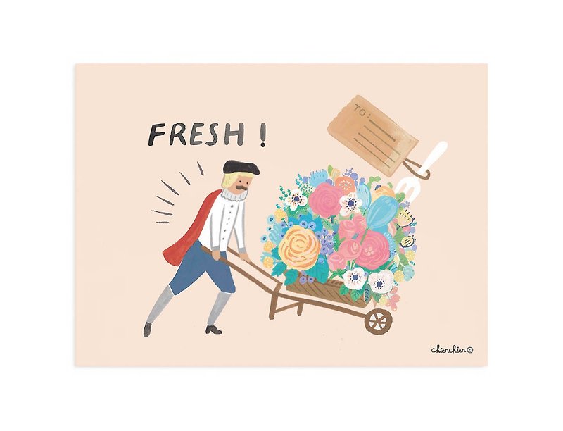 Fresh for you! illustration postcard - Cards & Postcards - Paper 