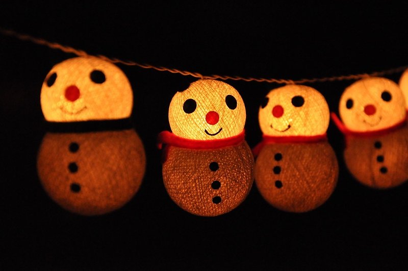 20 LED Battery Powered Christmas Cotton Ball String Lights for Home Decoration, Wedding, Party, Bedroom, Patio and Decoration - Lighting - Other Materials 