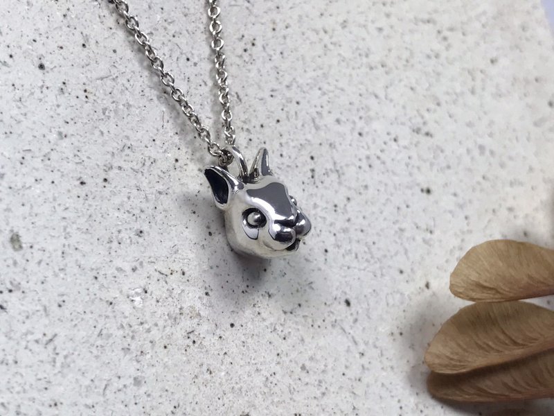 Rabbit-Sterling Silver Necklace - Necklaces - Sterling Silver Silver