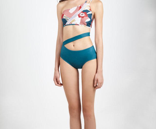 【Coralist】大人フラワー×ボタニカルグリーン 水着 Wild Bloom Cate - Two Piece Swimwear Color: Wild Bloom (CREX137) - Shop