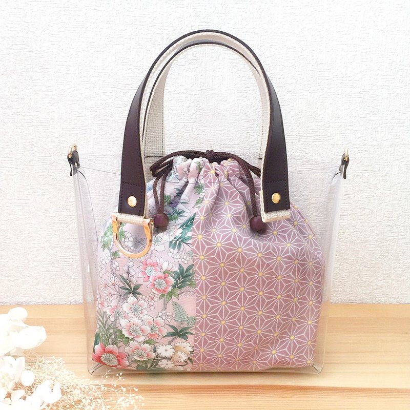 Clear Tote Bag - Drawstring Bag - Silk - Set - กระเป๋าถือ - วัสดุกันนำ้ สีใส