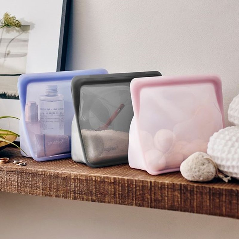 迷你停產- 【送禮3入組】美國 Stasher 站站矽膠密封袋3入 - 便當盒/食物袋 - 矽膠 多色