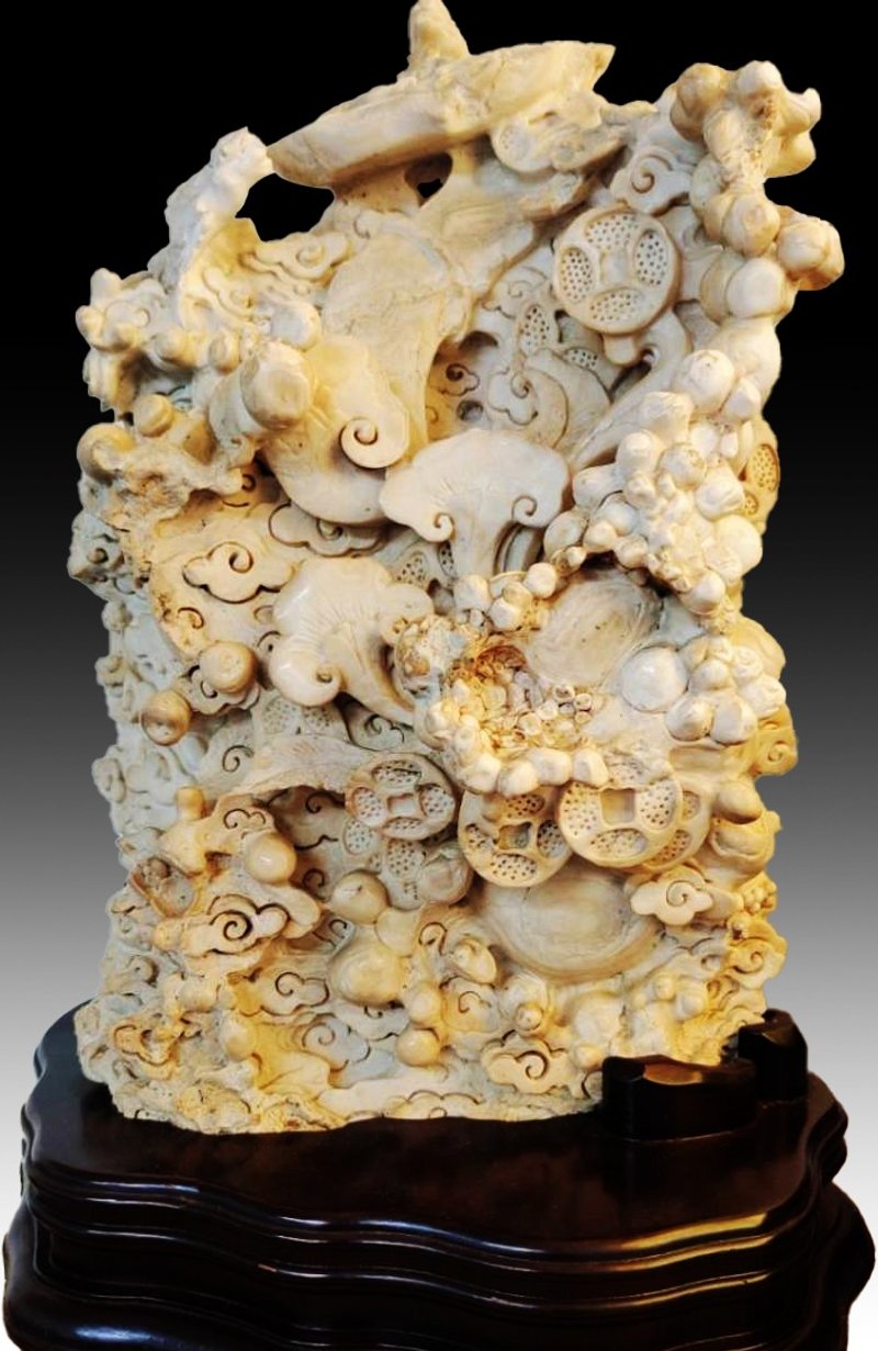 【鏡花水月】 限量藝術龍宮舍利雕件 全球僅1尊 照見自性通達無礙 - 擺飾/家飾品 - 石頭 金色