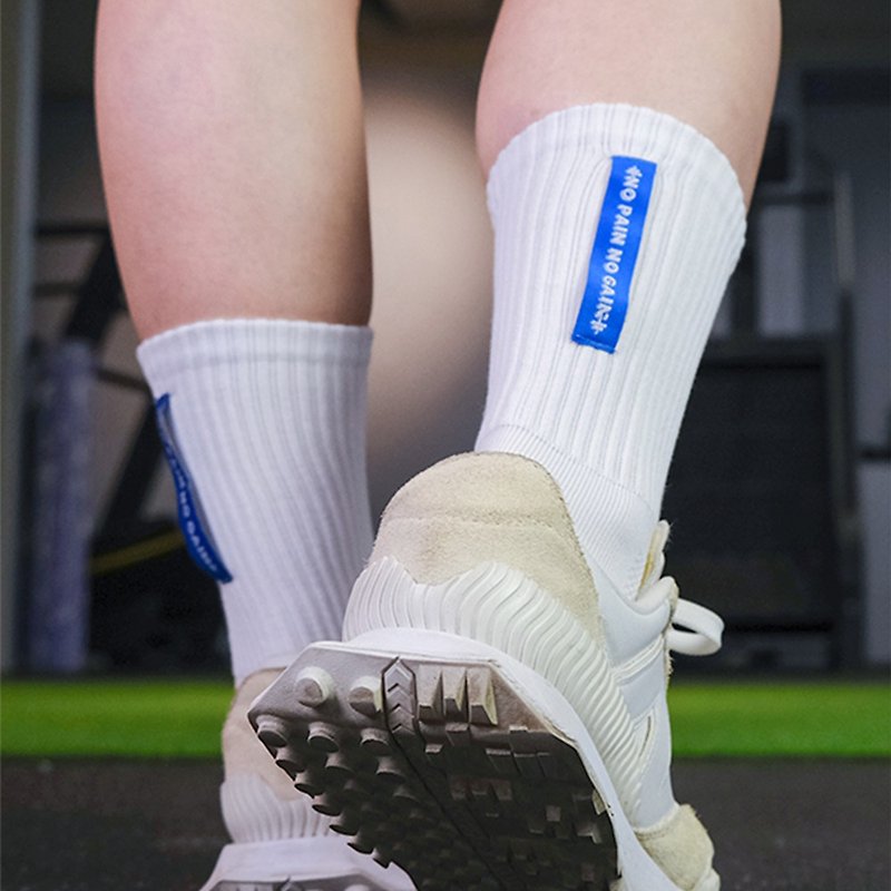 【FOOTER】Training Slogan Fitness Socks (Female-K219M) - Socks - Cotton & Hemp Multicolor