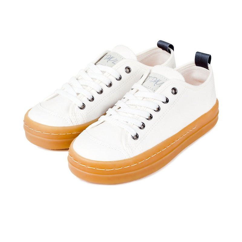 Jdaul SUPERB 韓國人手製帆布鞋 GUM WHITE - 女休閒鞋/帆布鞋 - 其他材質 白色