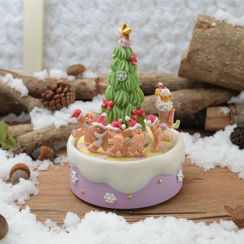 Joyful gingerbread christmas tree music bell decoration christmas gift exchange gift - Items for Display - Other Materials 