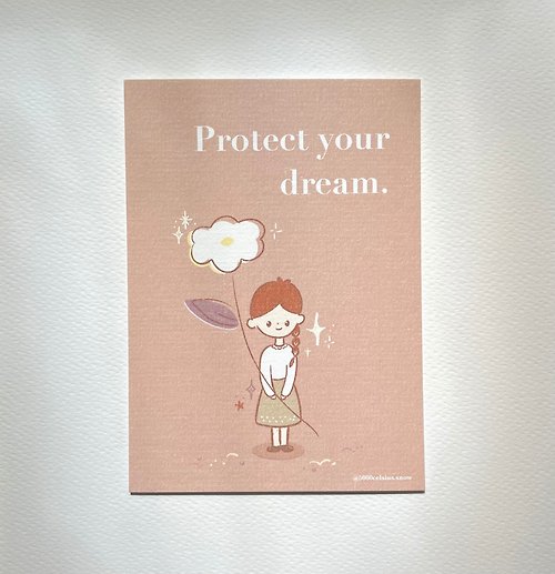 融雪日常 5000°C snow 【持花的小孩系列】 Protect Your Dream 明信片