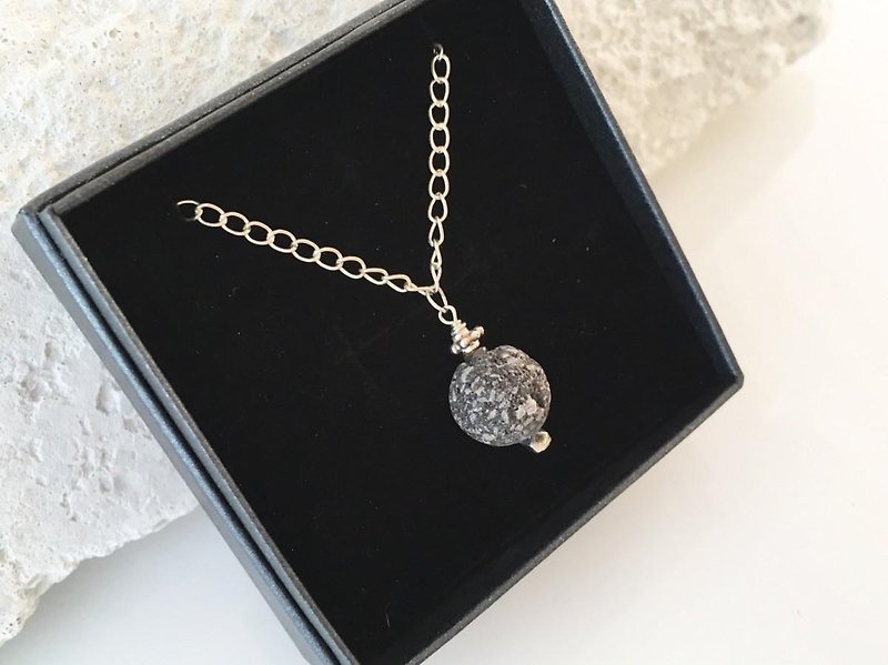 ☆ Lava ☆ SV Pendant with Chain - Necklaces - Gemstone Silver