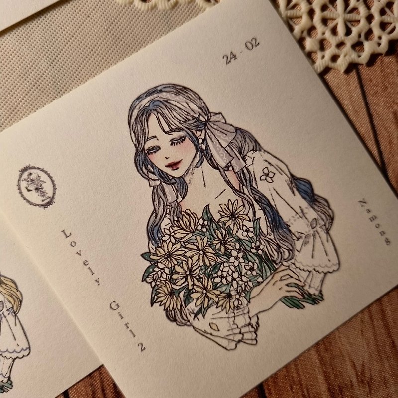 Lovely girl 2 - สติกเกอร์ - กระดาษ 