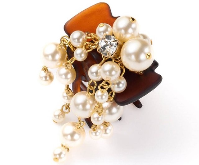 COMPLEX BIZ Pearl Tassel Sweetheart Clip (Pearl White) - Shop