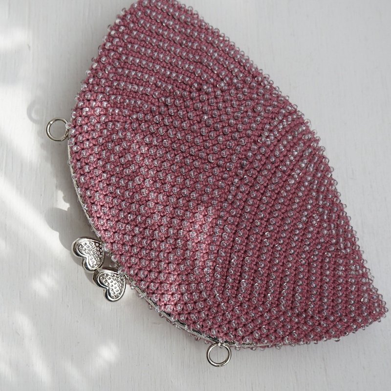 Ba-ba handmade Skipping Stiches Petit bag No.2175 - 化妝包/收納袋 - 其他材質 粉紅色