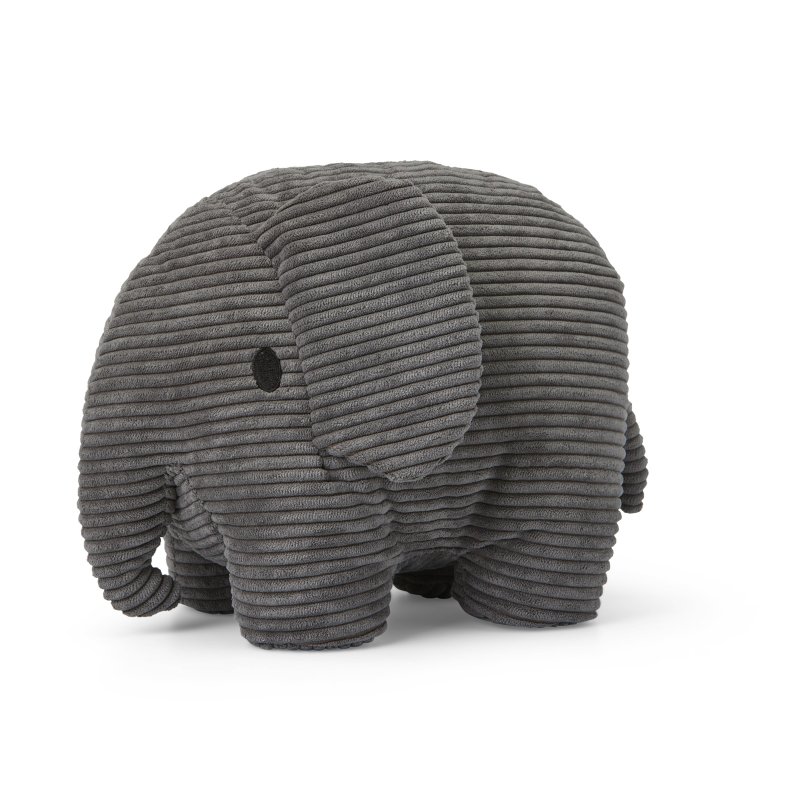 Bon Ton Toys | Elephant Corduroy Doll Grey - 27cm - Stuffed Dolls & Figurines - Other Materials Gray