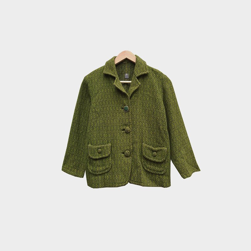 古著短版外套 A64 - 女大衣/外套 - 聚酯纖維 綠色